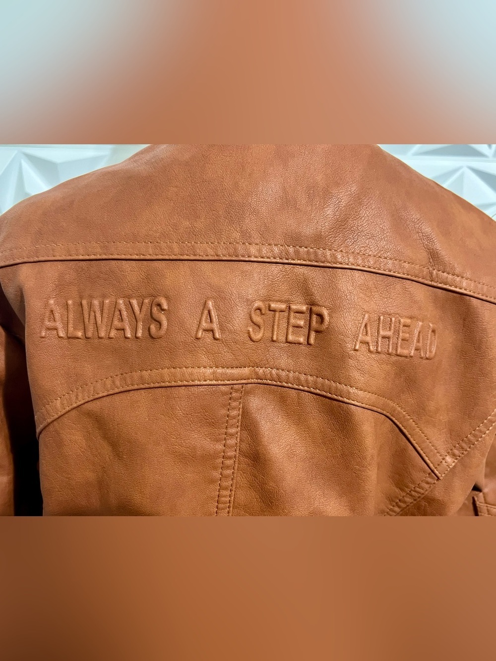 New Women’s NXH Faux Leather jacket with belt (Always A Atep Ahead) - XL - Picture 6 of 8
